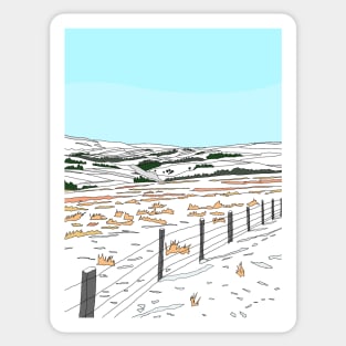 Upper Teesdale - first snow of the winter Sticker